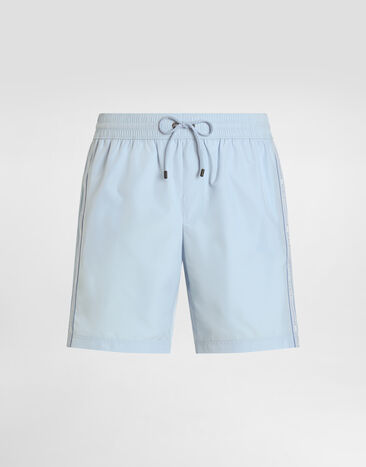 Dolce & Gabbana Swim boxer shorts in fabric Azure M4F57TON0CZ