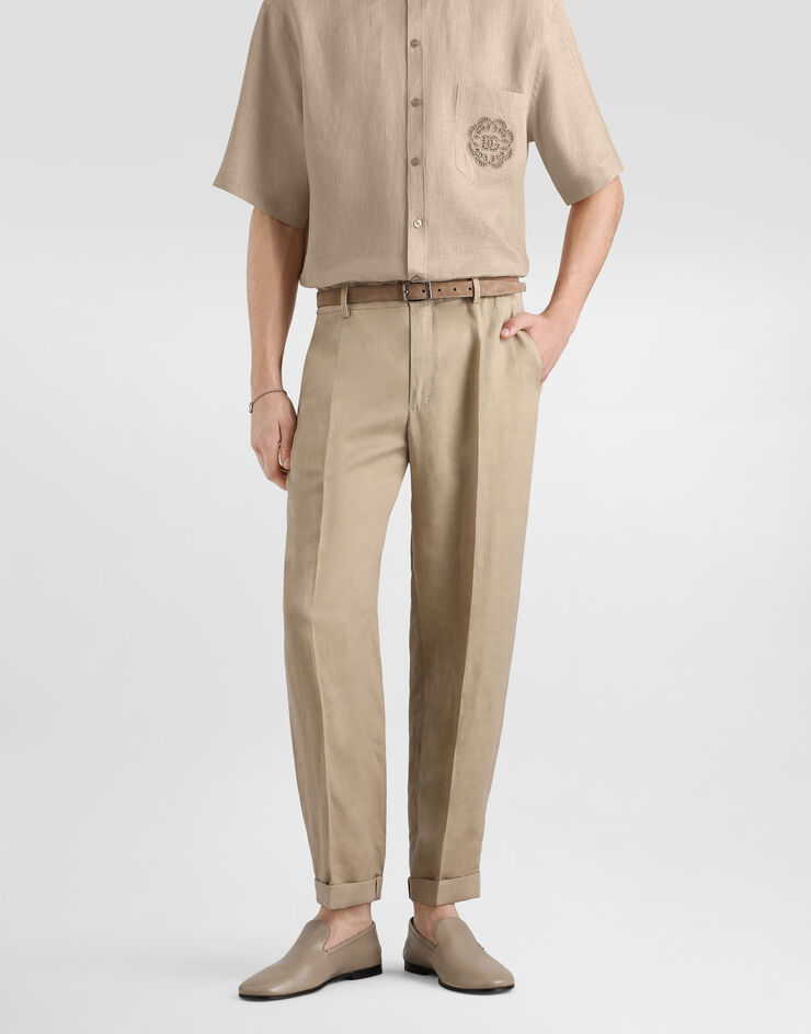 Dolce & Gabbana Linen trousers Beige GP11XTFUTDV