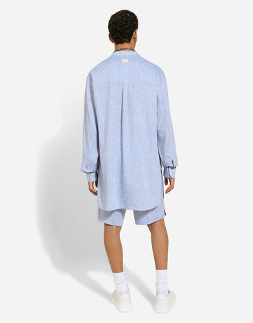 Dolce & Gabbana Linen shorts Azure GW0MATFU4LG