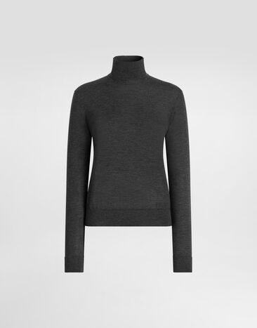 Dolce & Gabbana Cashmere turtleneck pullover Grey FXW94TJBW24