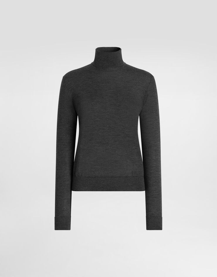 Dolce & Gabbana Cashmere turtleneck pullover Grey FXW94TJBW24