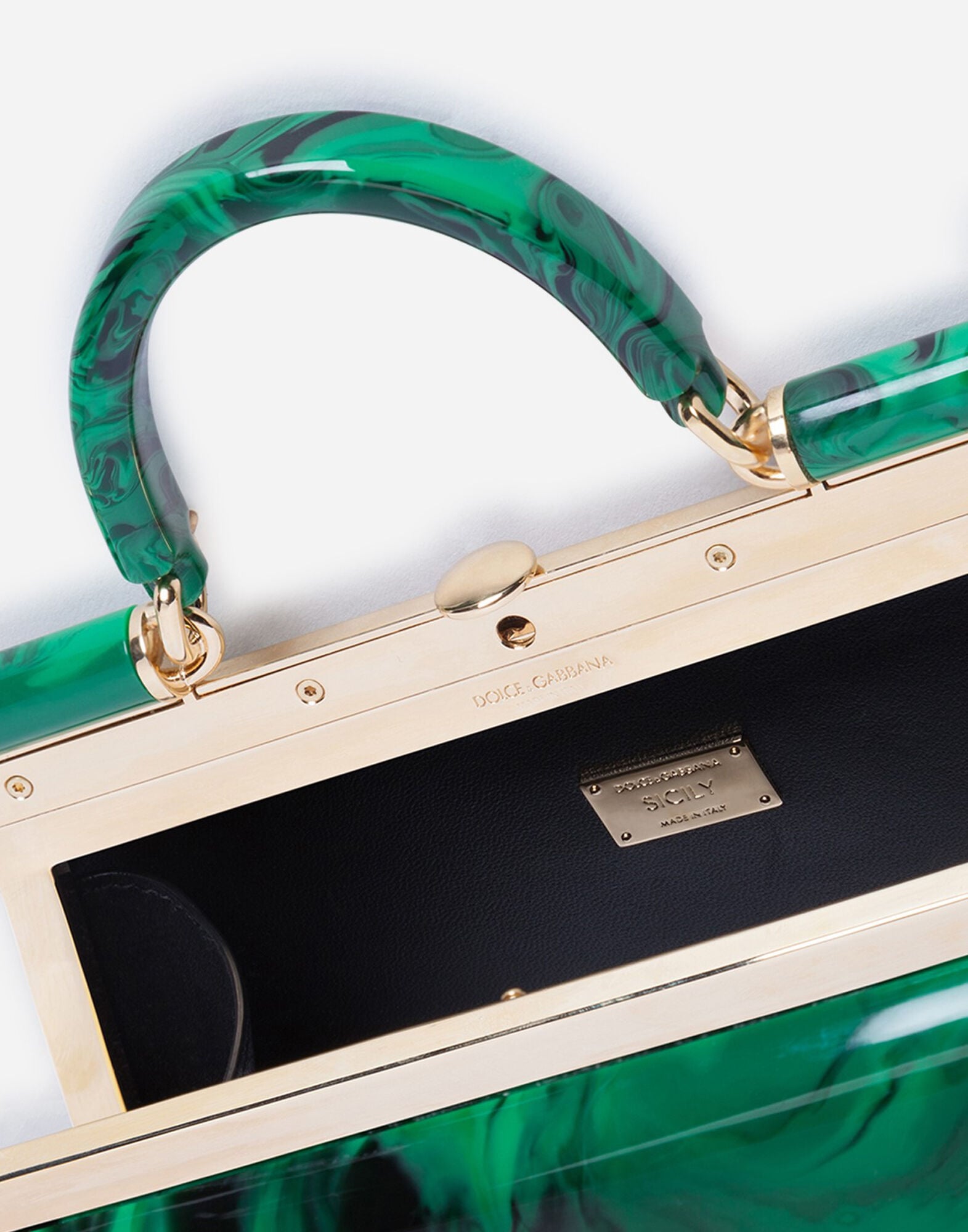 Sicily box bag in malachite sint glass in GREEN for Women