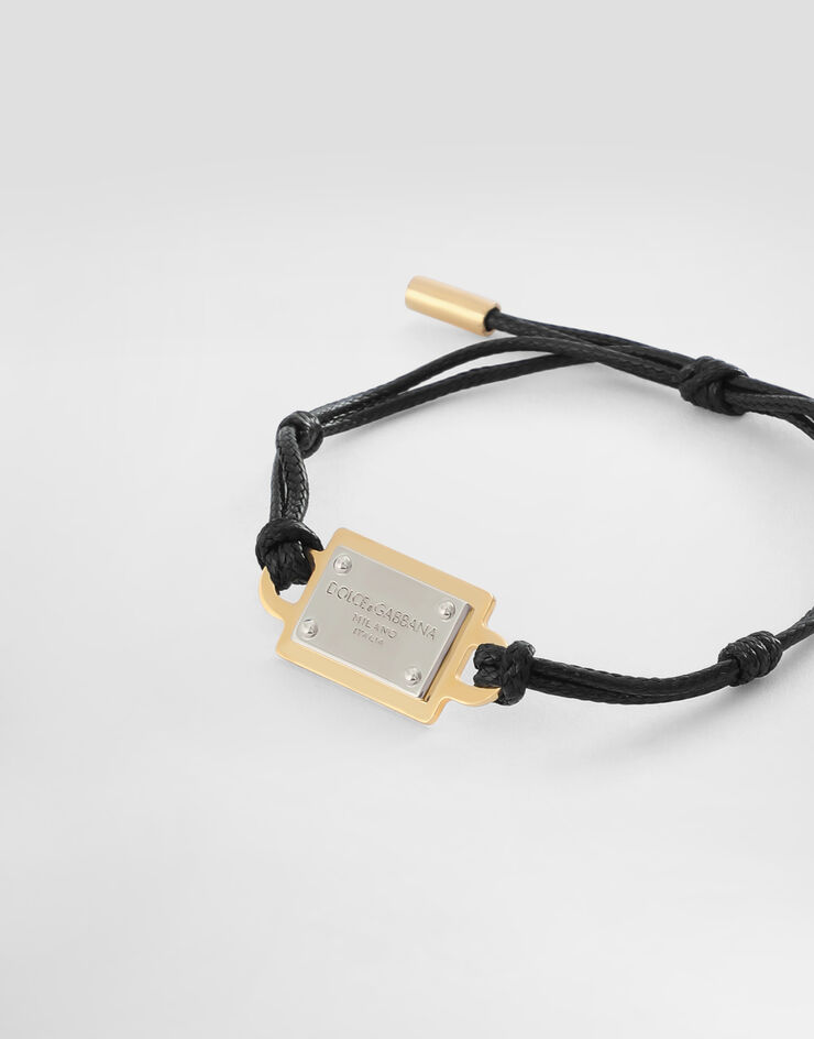 Dolce & Gabbana Pulsera de cuerda con placa Dolce&Gabbana Multicolor WBP5T1W1111