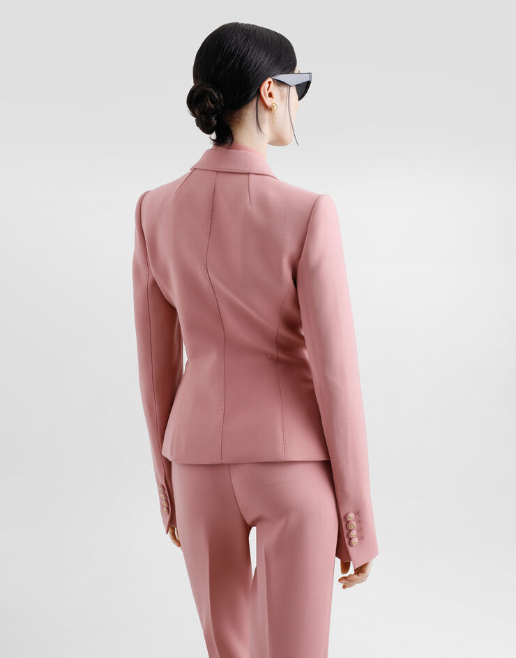 Dolce & Gabbana Giacca Dolce monopetto in crêpe di lana Rosa F27DSTFU2L8
