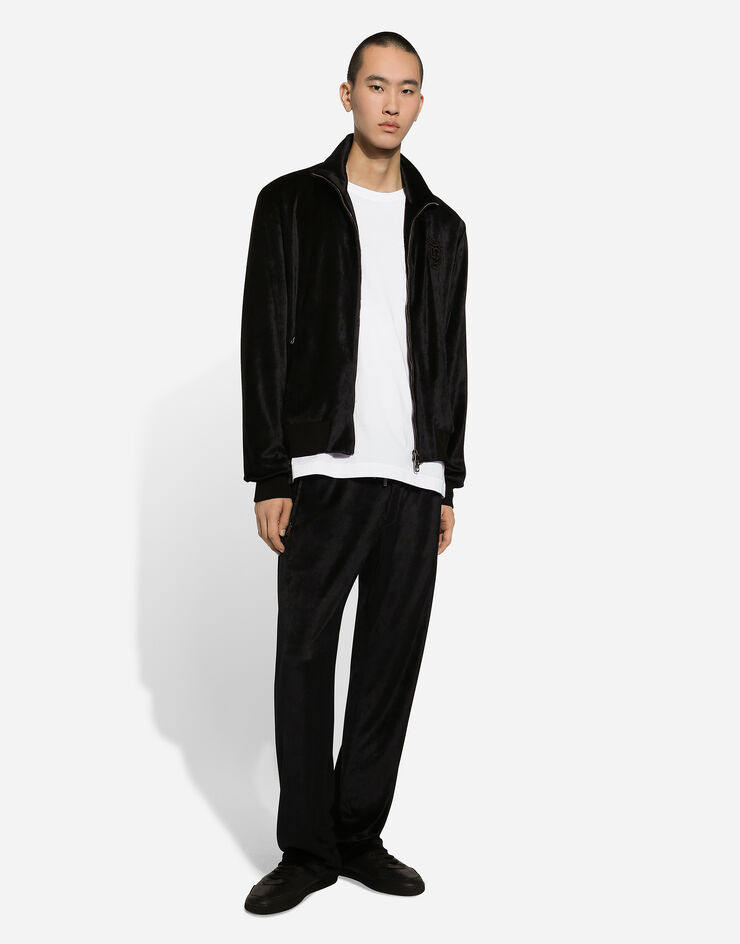 Dolce & Gabbana Jogginghose aus Chenille Schwarz GP09XZHU7SO