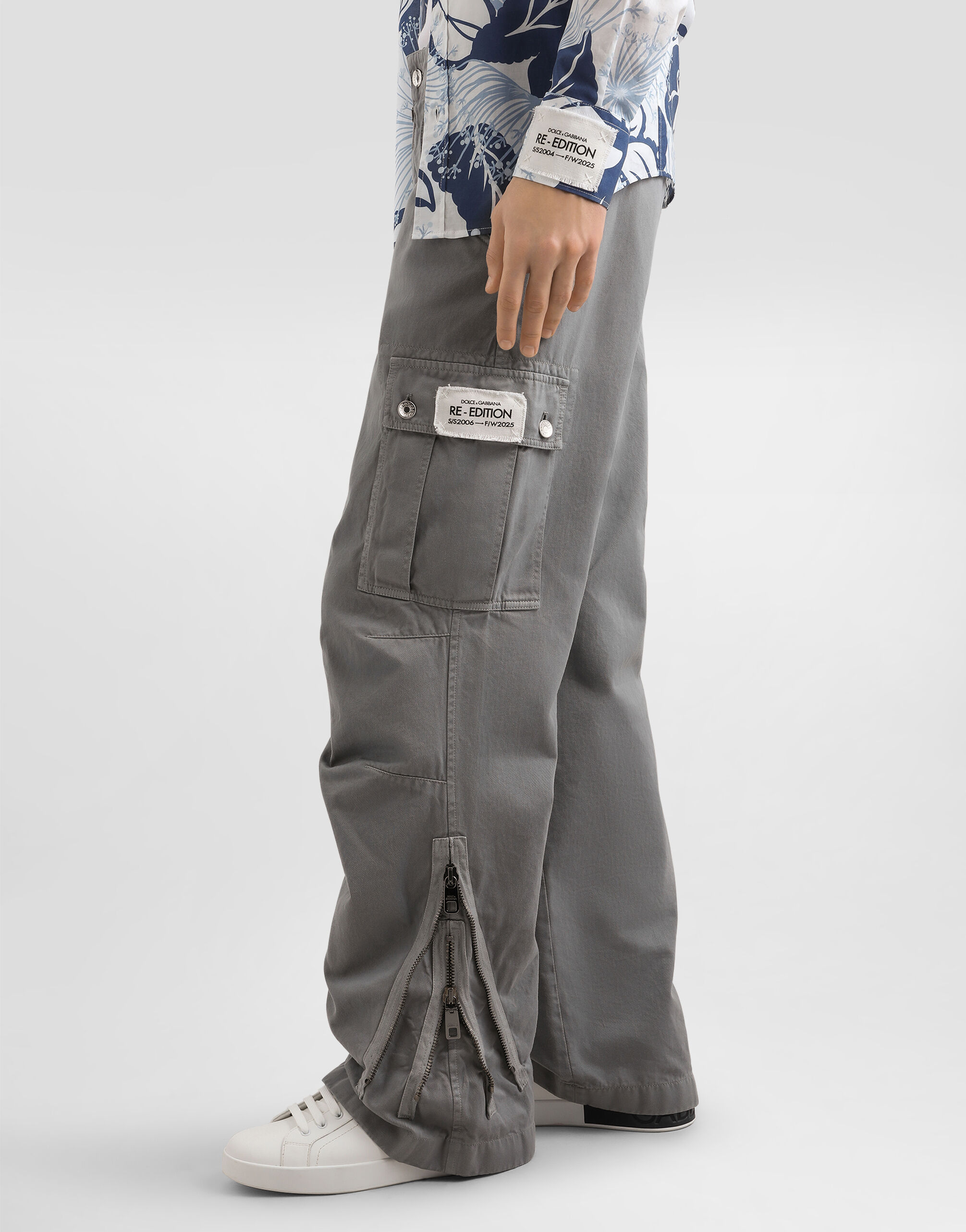 グレーのメンズ コットン カーゴパンツ | Dolce&Gabbana®
