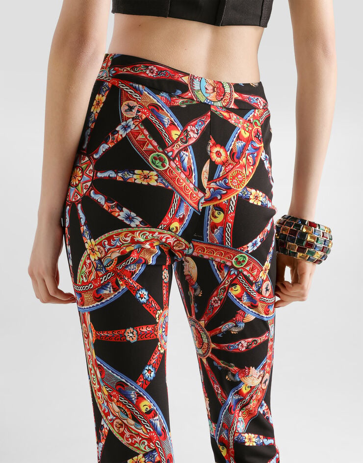 Dolce & Gabbana Carretto-print viscose jersey leggings Multicolor FTDKZTHS7OQ