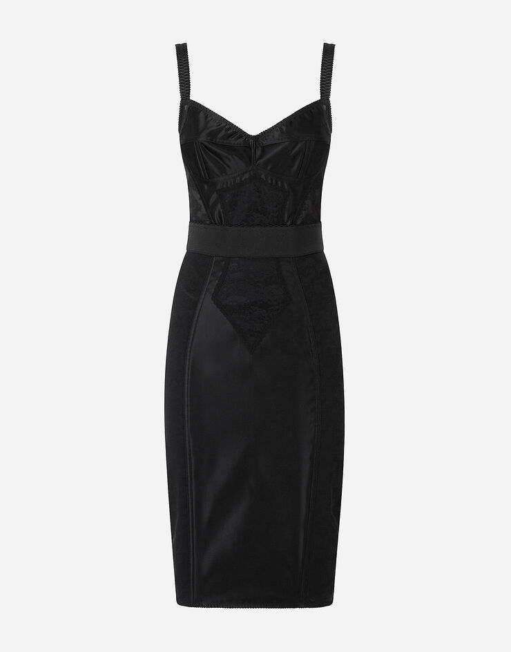 Dolce & Gabbana Korsettkleid SCHWARZ F63H1TGDC38