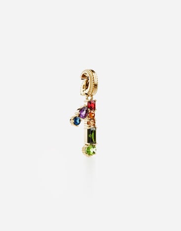 Dolce & Gabbana حِلية رقم 1 من ذهب أصفر عيار 18 قيراطًا وأحجار متعددة الألوان ذهب أصفر WAPR1GWMIX1