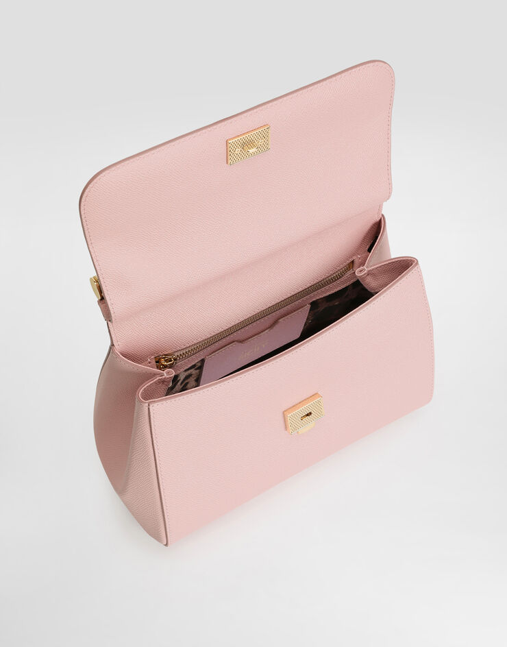 Dolce & Gabbana Grand sac Sicily en veau Dauphine Pink BB6002B1001
