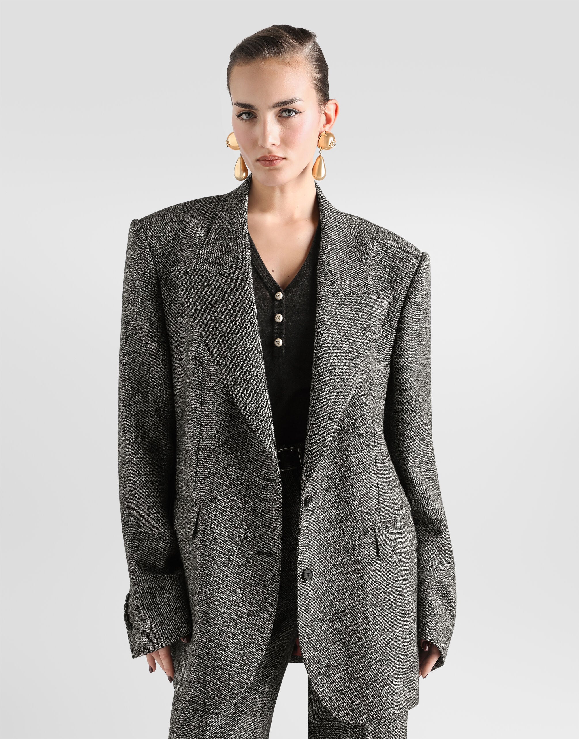Single-breasted wool jacket - thumbnail 4