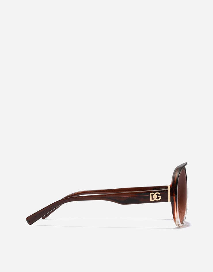 Dolce & Gabbana Lunettes de soleil à imprimé Maiolica Arancione Dolce & Gabbana Lunettes de soleil à imprimé Maiolica Arancione Transparent gradient orange VG4555VP078