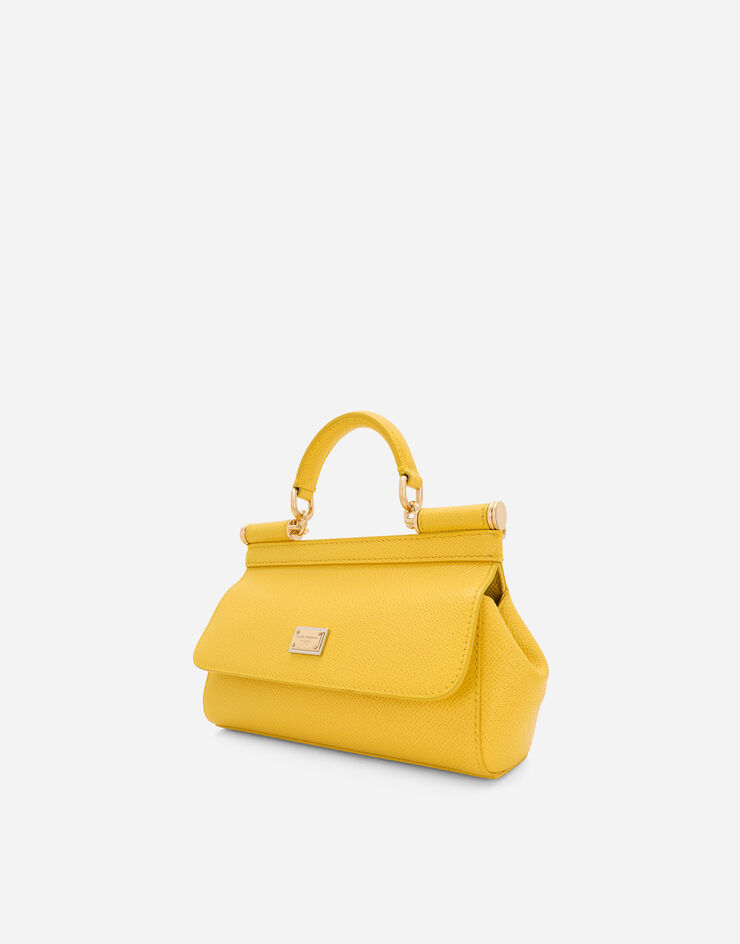 Dolce & Gabbana حقيبة يد Sicily صغيرة أصفر BB7116A1001