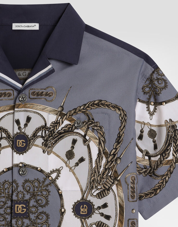 Dolce & Gabbana Cargo-print poplin shirt Multicolor L44S81FI5NQ