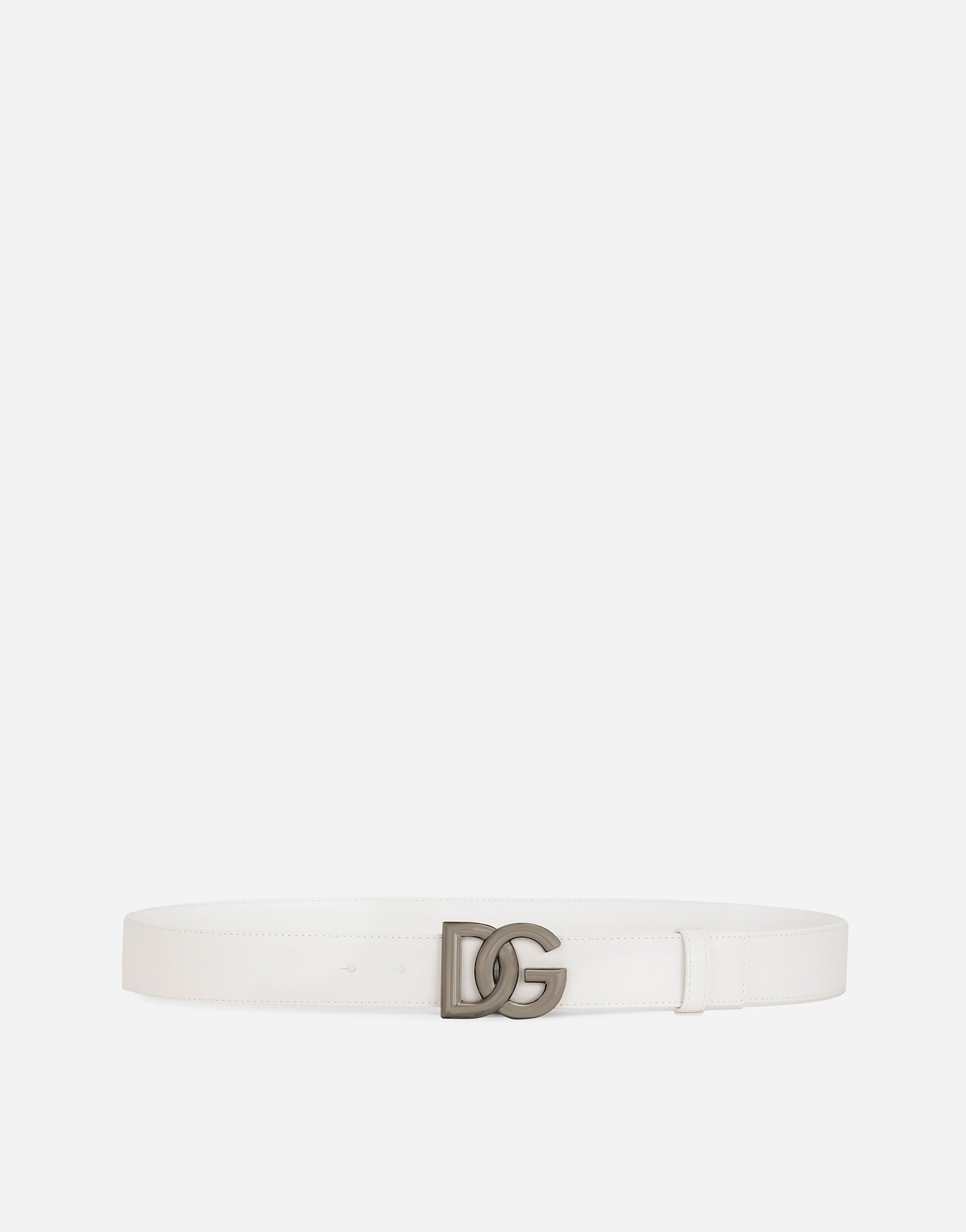 Dolce & Gabbana Cinturón con hebilla logotipo DG Blanco BC4693AQ765