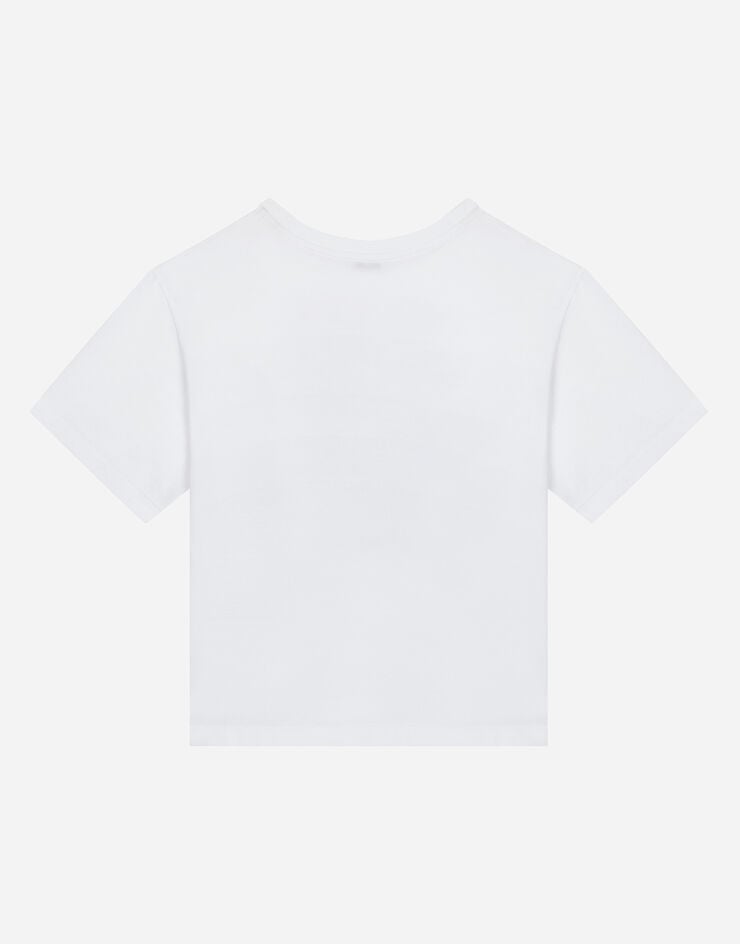 Dolce & Gabbana Tシャツ ジャージー ミックスフラワープリント ホワイト L5JTHWG7M1Y