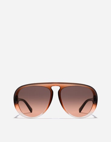 Dolce & Gabbana Lunettes de soleil à imprimé Maiolica Arancione Transparent gradient orange VG4555VP078
