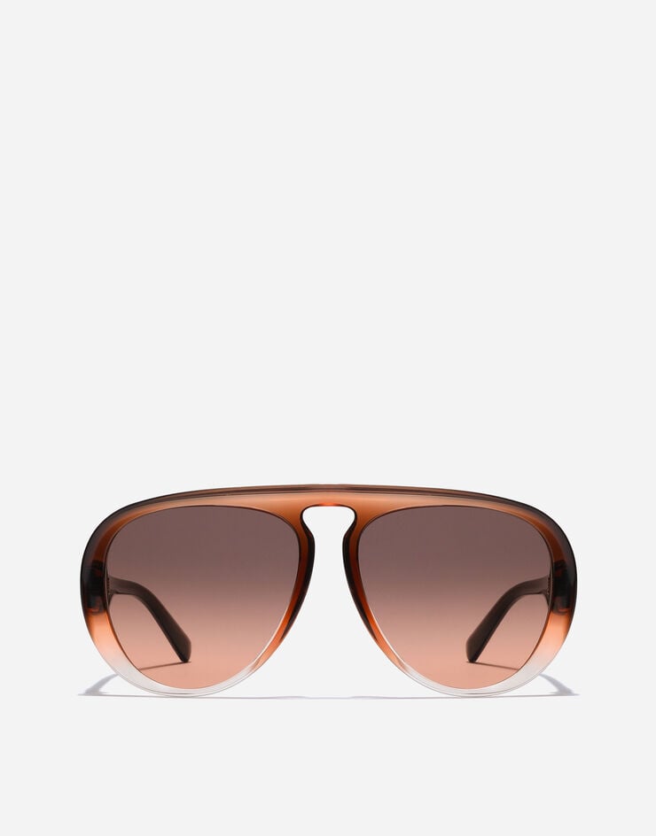 Dolce & Gabbana Lunettes de soleil à imprimé Maiolica Arancione Dolce & Gabbana Lunettes de soleil à imprimé Maiolica Arancione Transparent gradient orange VG4555VP078