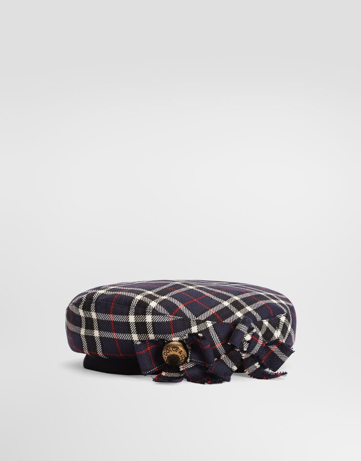 Dolce & Gabbana Tartan beret with applications Dolce & Gabbana Tartan beret with applications LB5H43FQ2N0