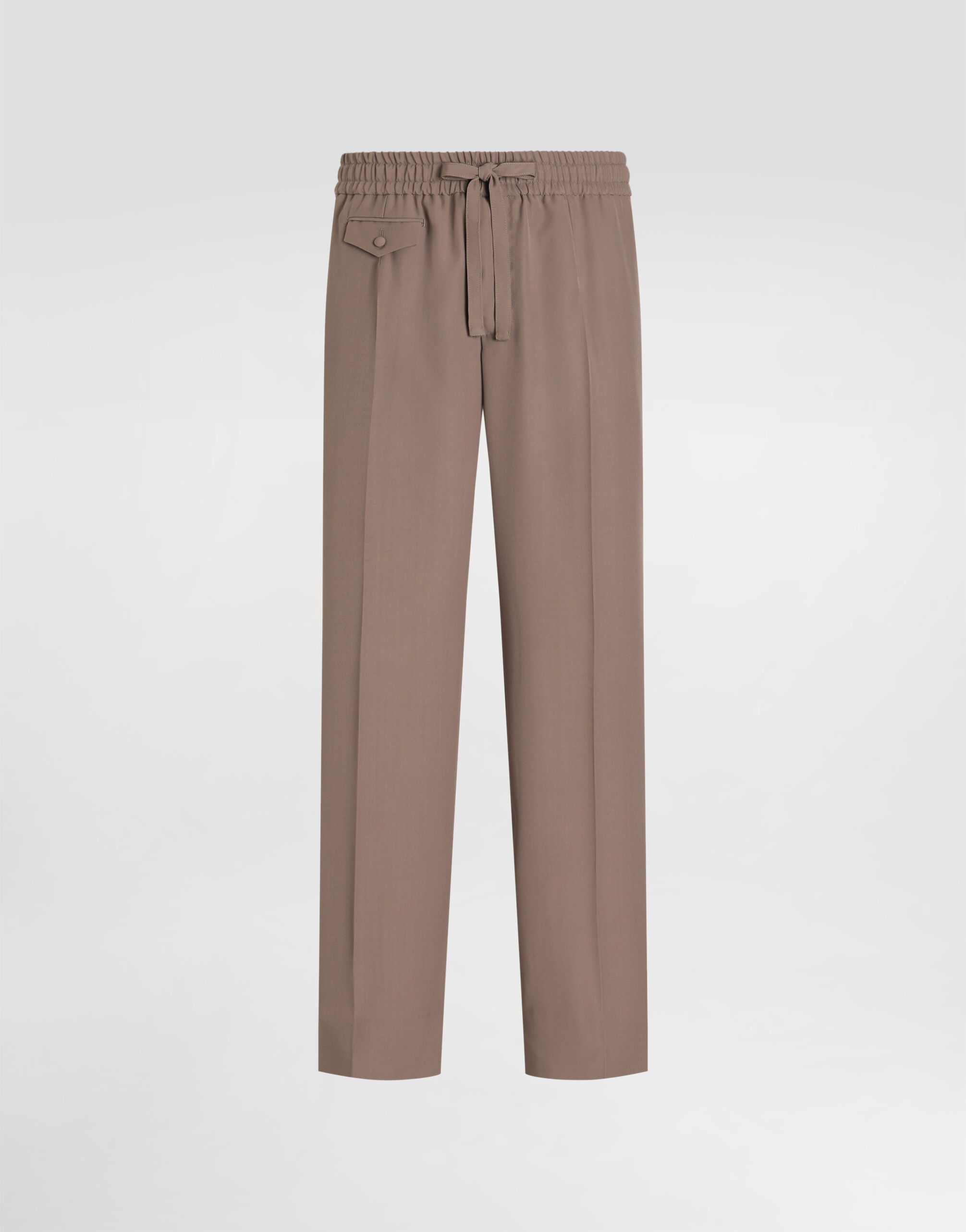 Wool poplin jogging trousers