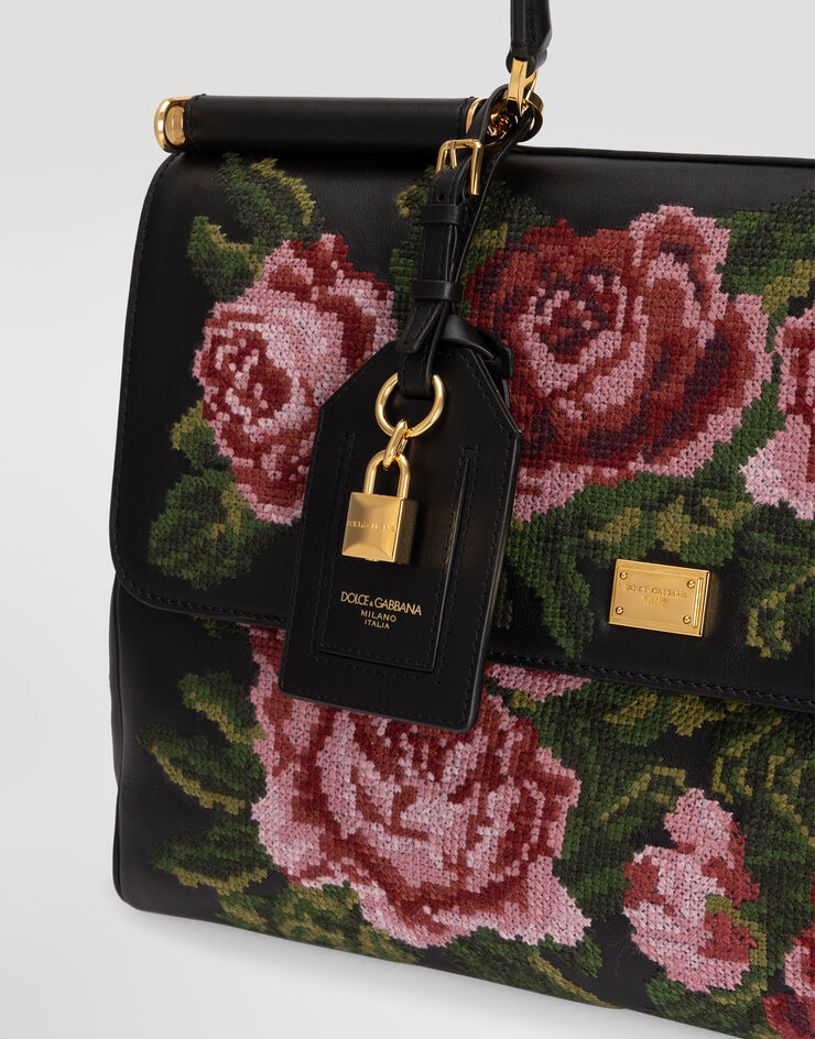 Dolce & Gabbana 핸드백 My Sicily 맥시 파인 스티치 자수 장식 멀티 컬러 BB7814B3T42