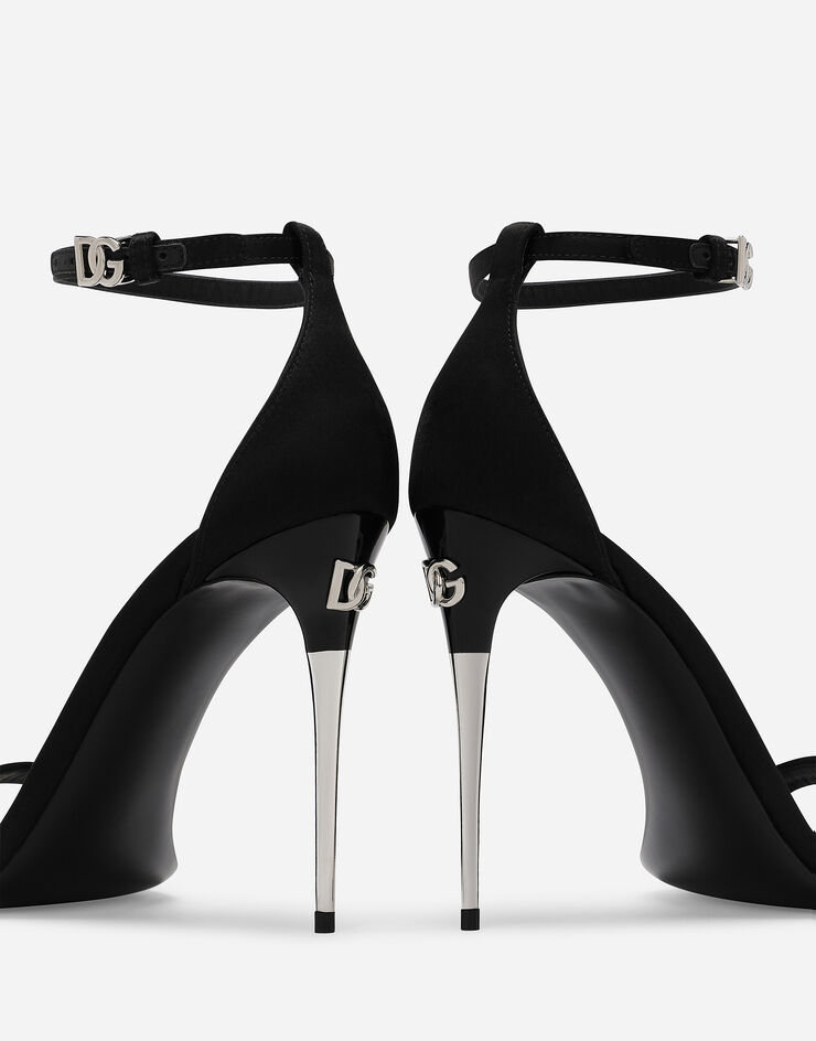 Dolce & Gabbana Sandalia de raso Negro CR1725A7630