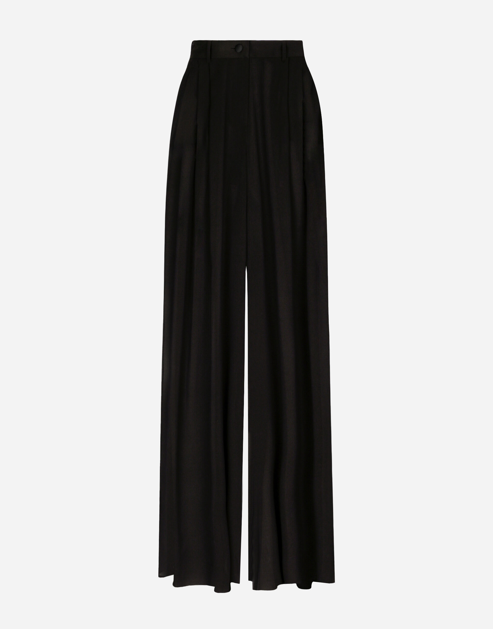 Black silk sale wide leg pants