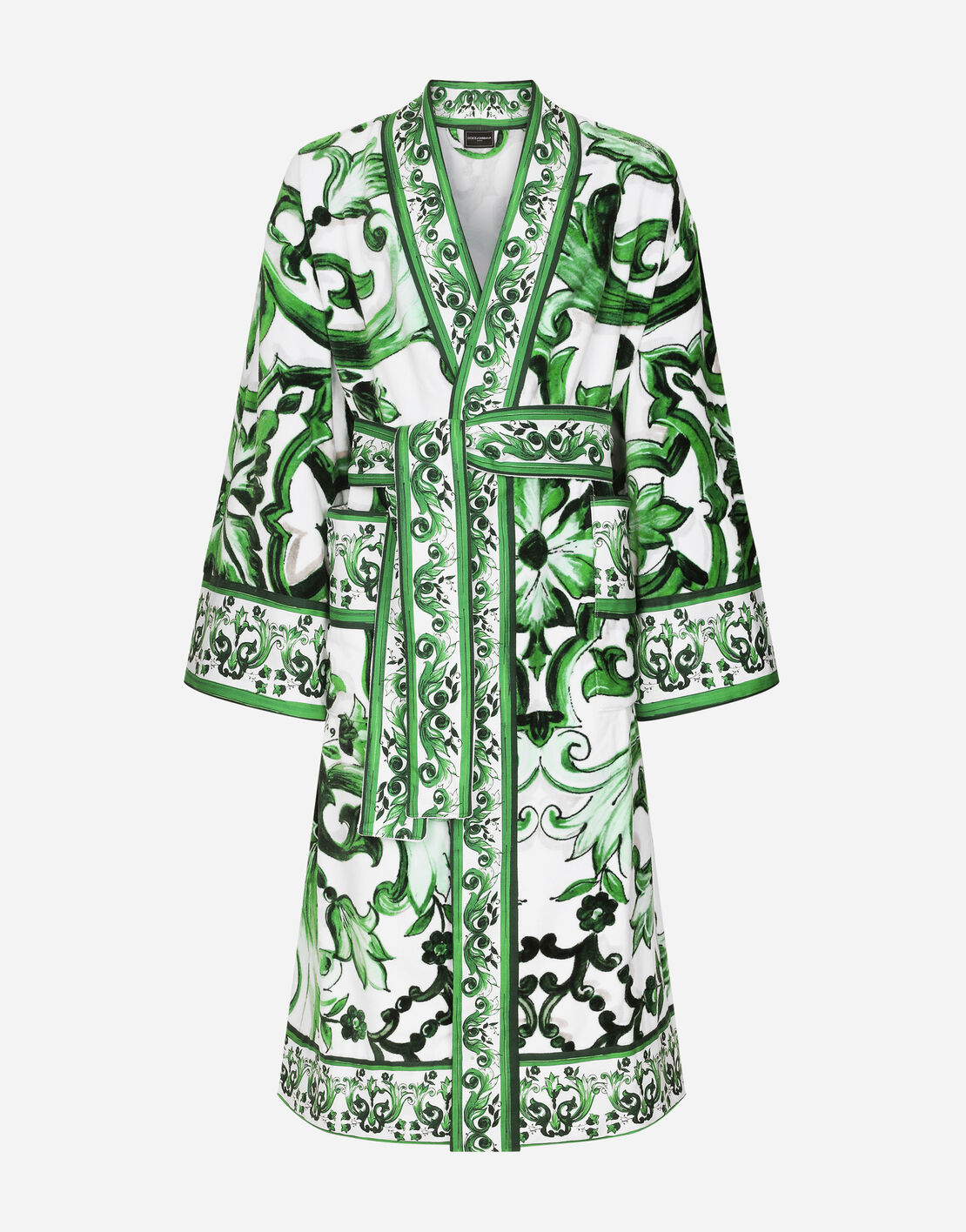 Cotton Terry Bathrobe in Multicolor | Dolce&Gabbana® US