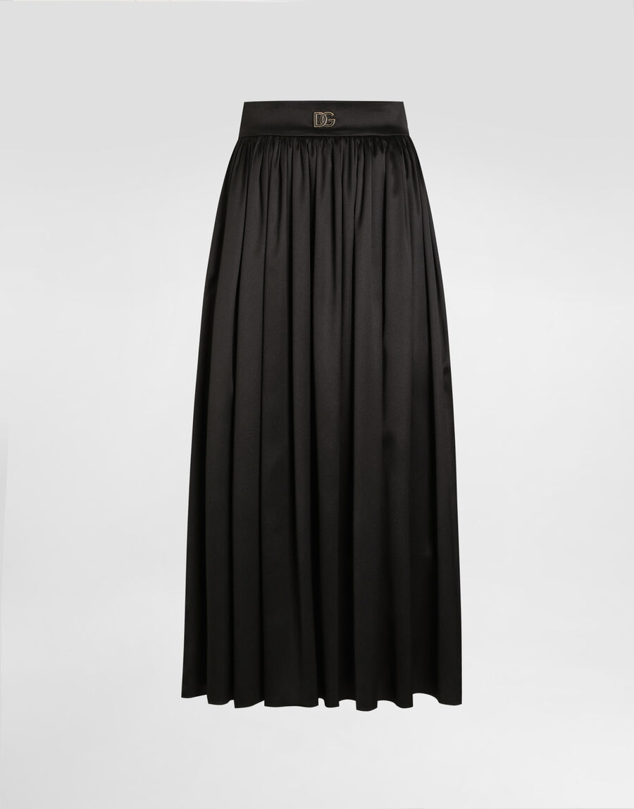 Skirt with metal logo