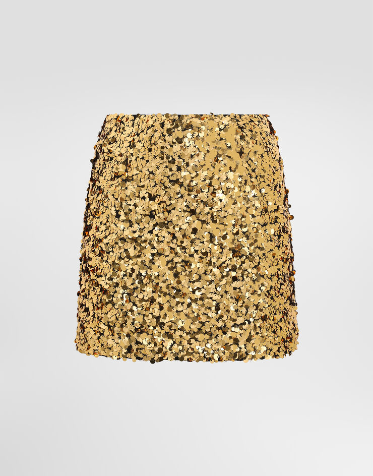 Dolce & Gabbana Sequin skirt Dolce & Gabbana Sequin skirt Gold F4DFQTILME2