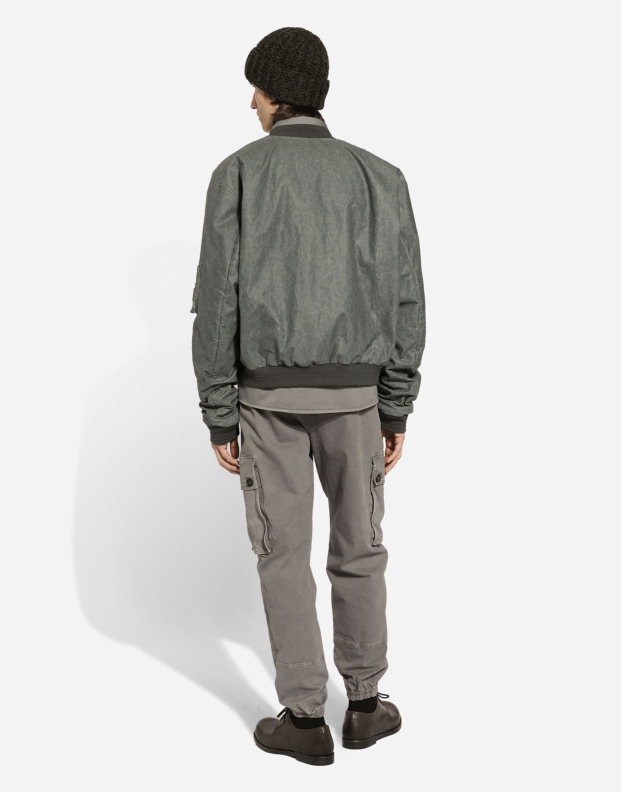 Greyのメンズ リネン オーバーサイズ ボンバージャケット