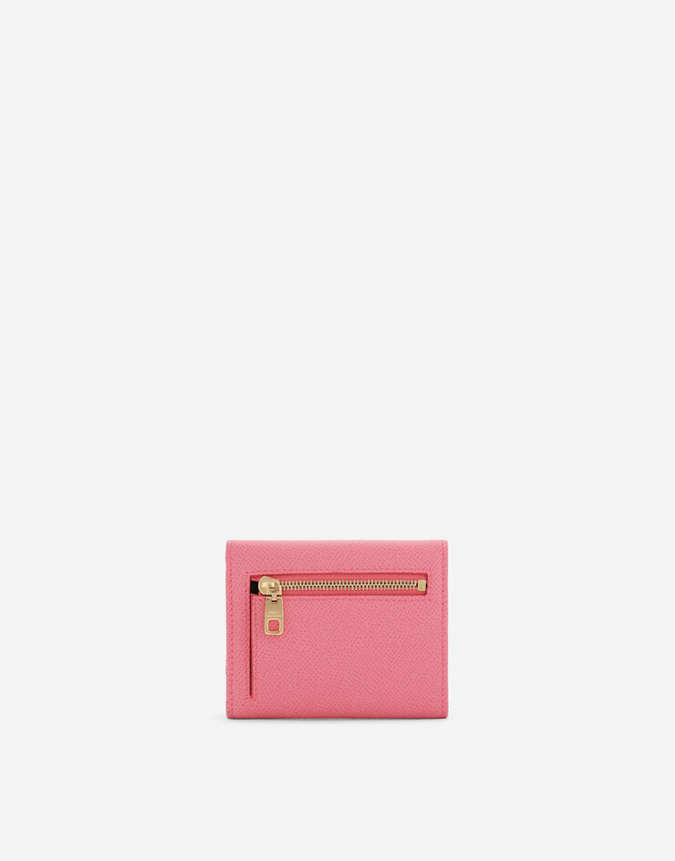 Dolce & Gabbana Calfskin wallet with branded plate Pink BI0770A1001