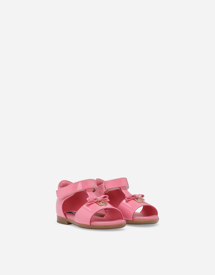 Dolce & Gabbana 페이턴트 가죽 샌들 핑크 D20082A1328