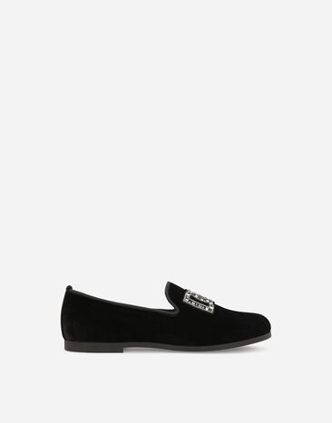 Dolce & Gabbana Mocassins en velours Noir EB0003AB000