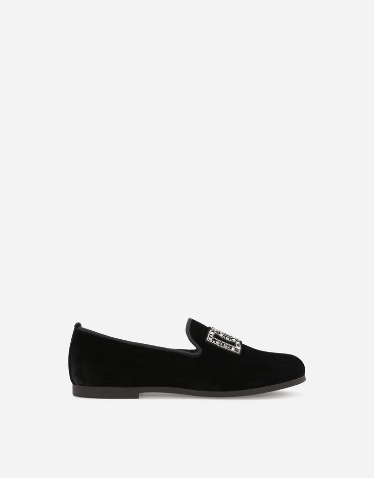 Dolce & Gabbana Slipper de terciopelo Negro DA0297AA970