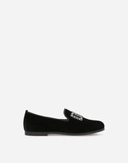 Dolce & Gabbana Velvet slippers Black DA0250A1328