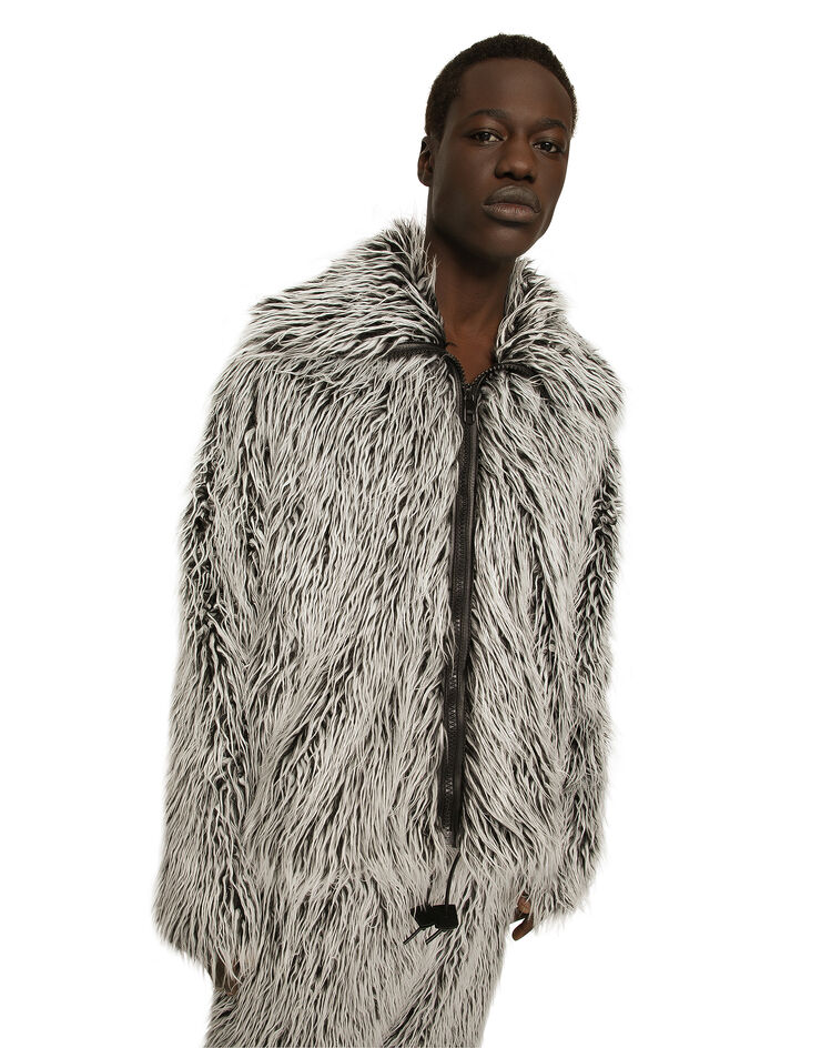 Dolce&Gabbana Reversible nylon and faux fur jacket Multicolor G9AQGTHUMS6