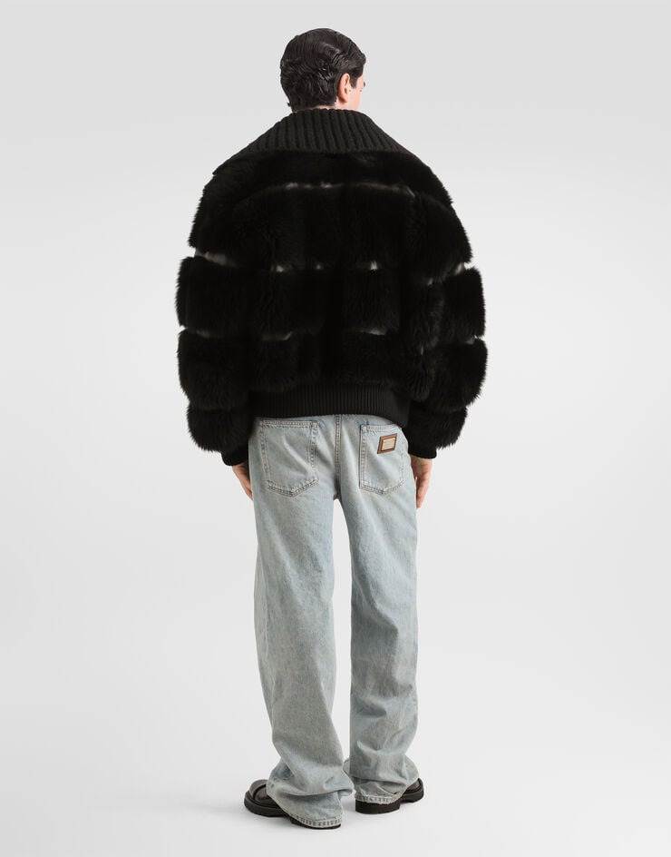 Dolce & Gabbana Fur bomber jacket Dolce & Gabbana Fur bomber jacket Black G9CMRLHUPDA