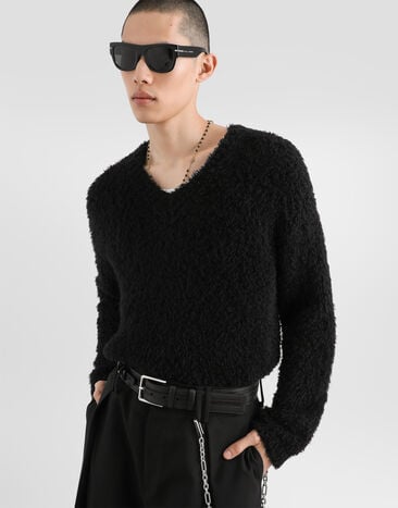 Dolce & Gabbana Alpaca blend pullover Dolce & Gabbana Alpaca blend pullover Black GXR00TJFMM3