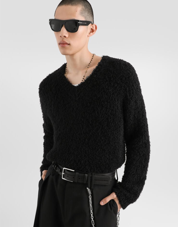 Dolce & Gabbana Alpaca blend pullover Dolce & Gabbana Alpaca blend pullover Black GXR00TJFMM3