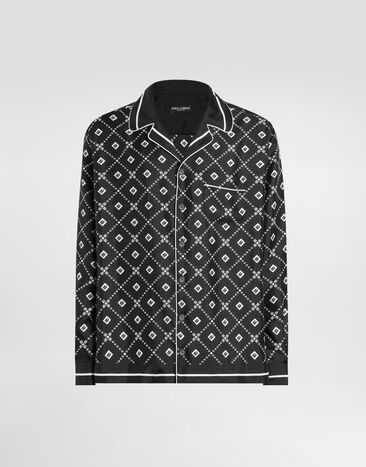 Dolce & Gabbana Silk twill vanity shirt Multicolor G5IF1THI1ZV