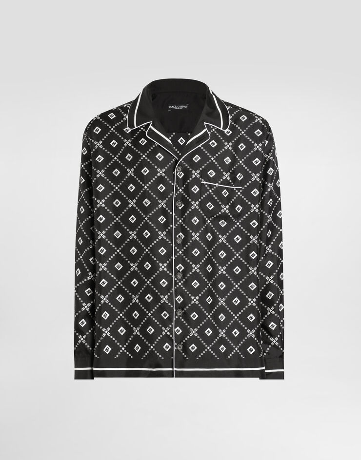 Dolce & Gabbana Silk twill vanity shirt Multicolor G5IF1THI1ZV