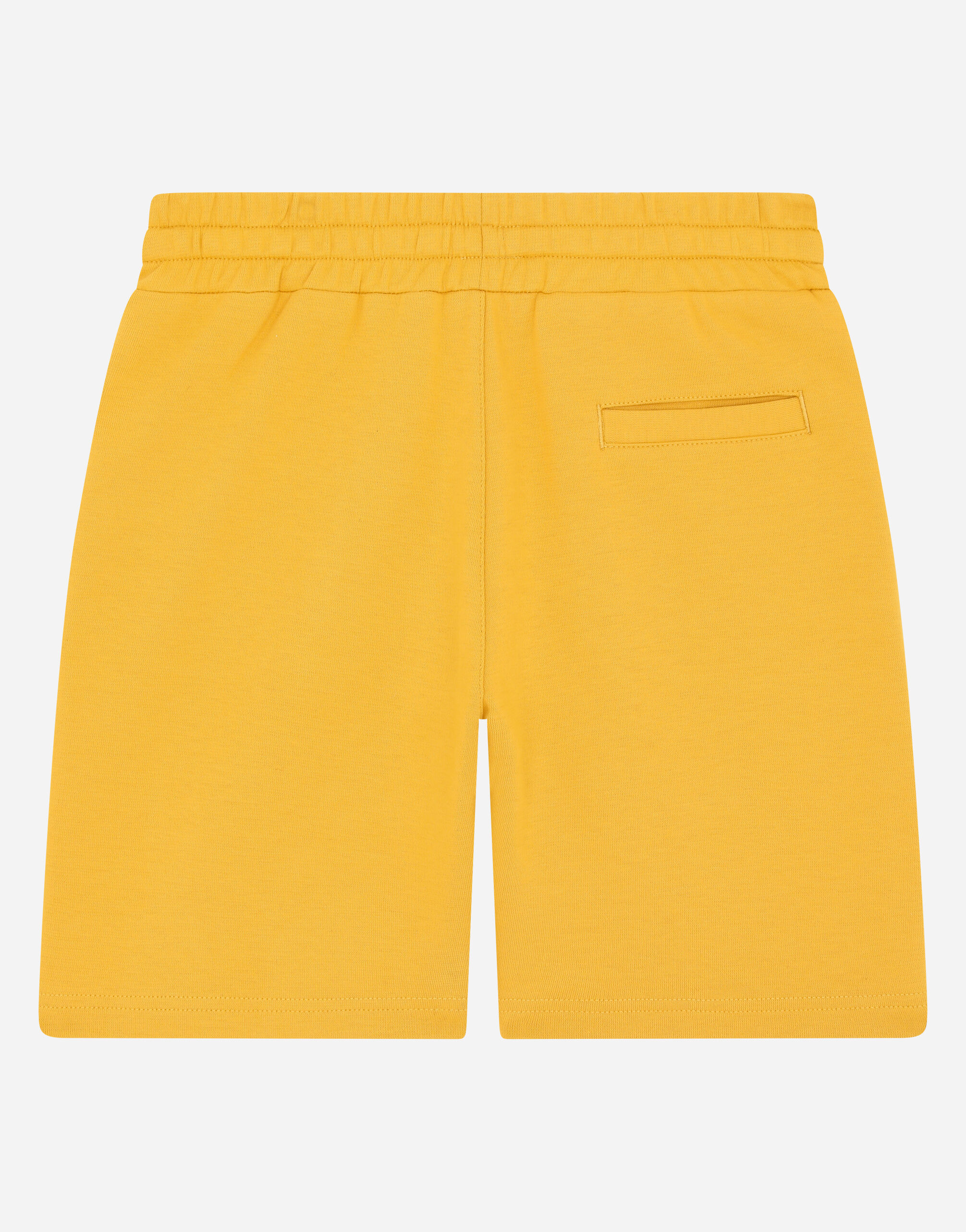 DOLCE & GABBANA ショートパンツ イエロー サイズ36 Jersey jogging shorts with DG logo embroidery in Yellow for Men