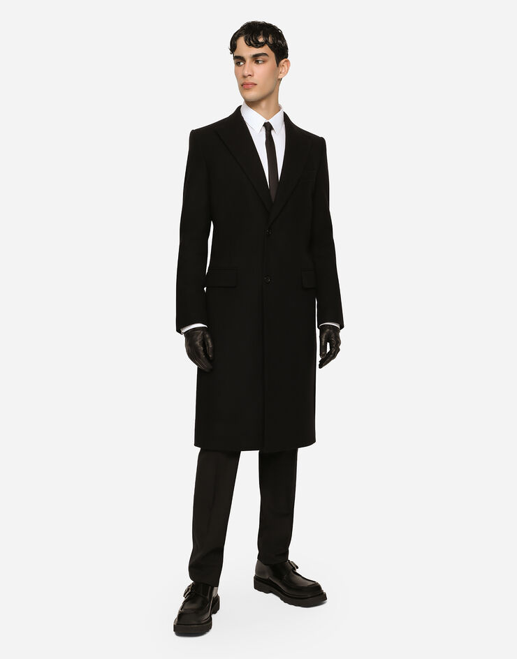 Dolce & Gabbana Single-breasted wool coat Black G036ITHUMJ2