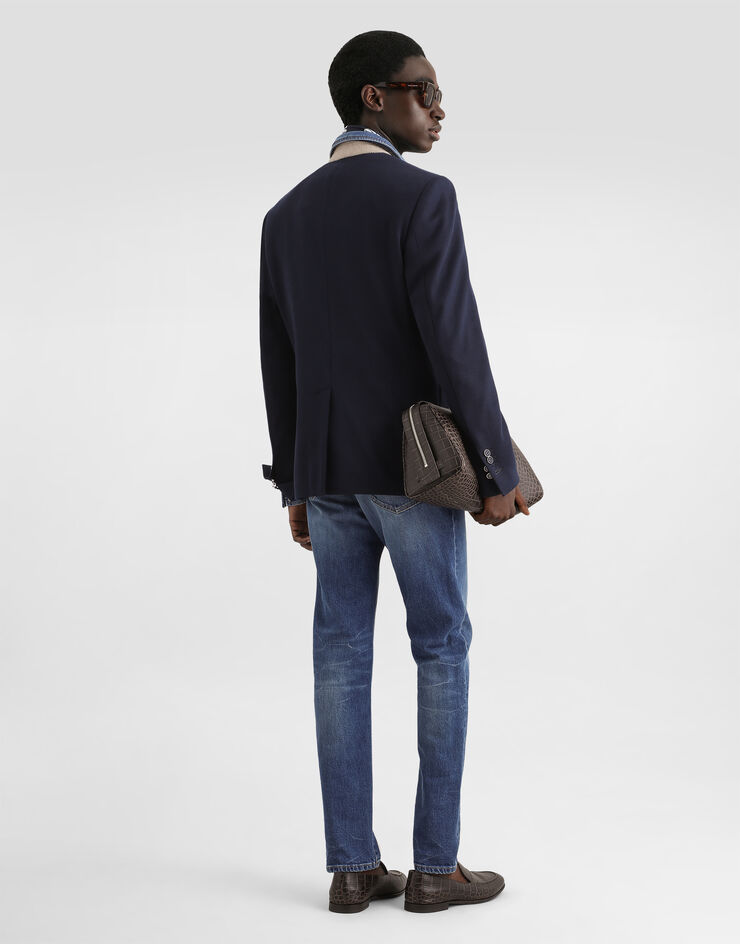 Dolce & Gabbana Portofino single-breasted jersey jacket Dolce & Gabbana Portofino single-breasted jersey jacket Blue G2PT9ZHU7QN