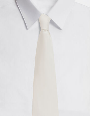 Dolce & Gabbana Corbata con pala de 12 cm en faya de seda Imprima GT149EG1S83