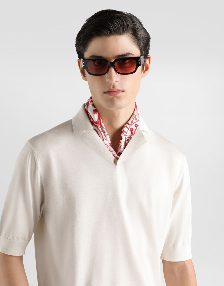 Dolce & Gabbana Polo en punto de seda  GXZBTZJBSPK