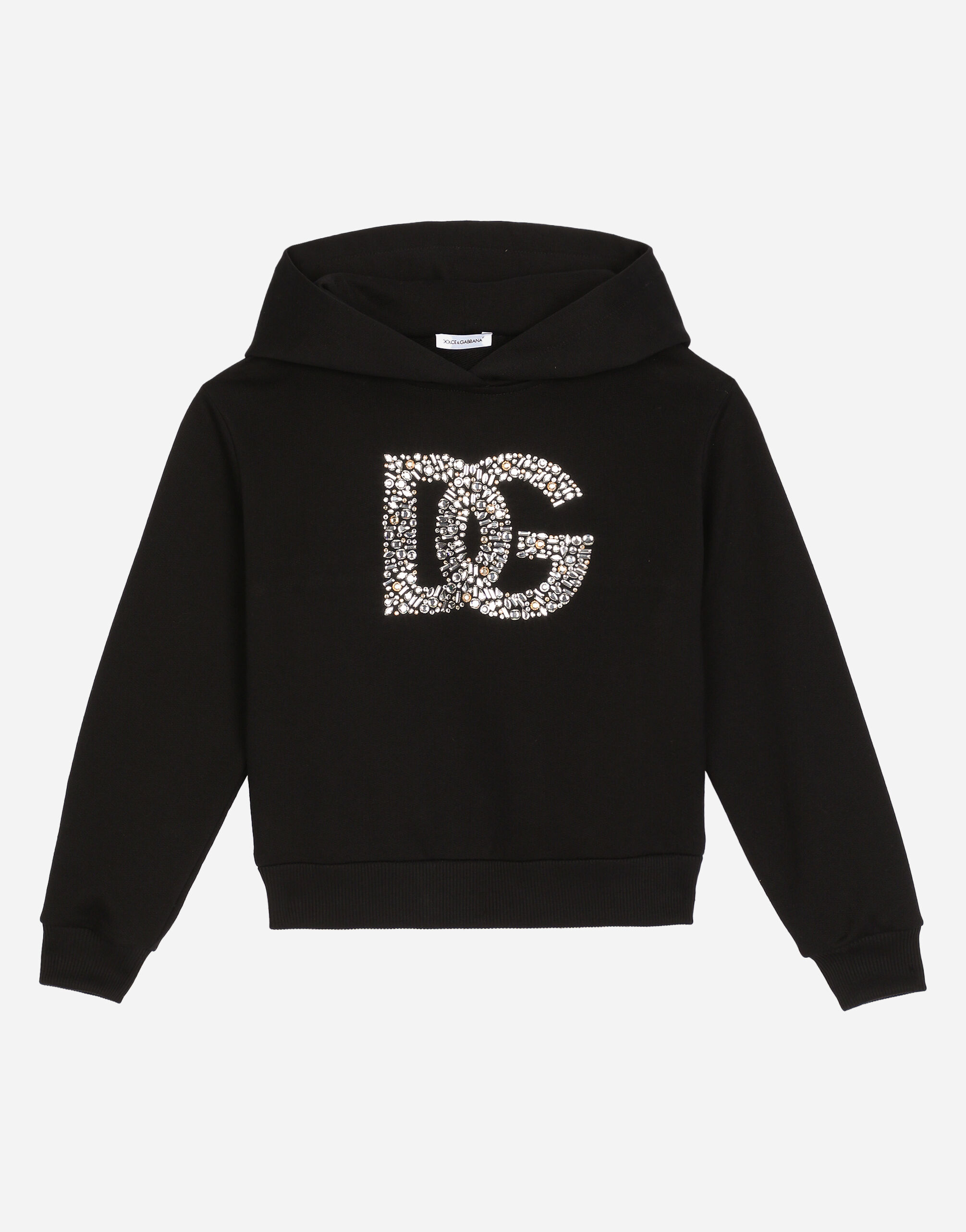 Dolce & Gabbana Sudadera de punto con capucha y logotipo DG Blanco L43S67FJ5GU