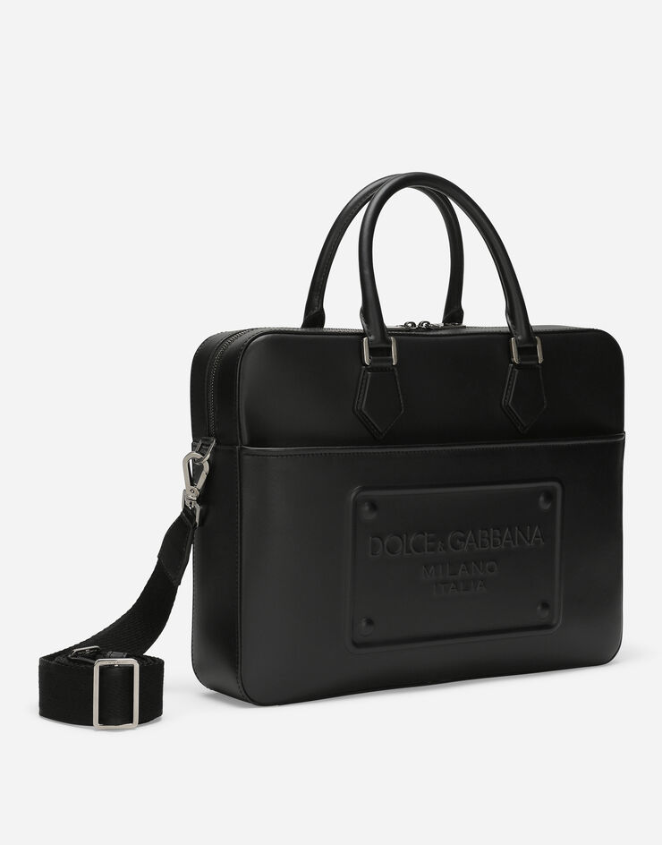 Dolce & Gabbana 카프스킨 브리프케이스 블랙 BM2298AG218