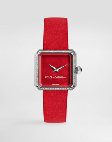 Dolce & Gabbana Montre Sofia en acier avec diamants incolores Rouge Framboise WWJC2SXCMDT